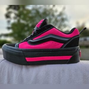 New Black and Pink Knu Stack Vans